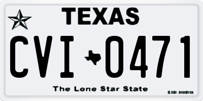 TX license plate CVI0471
