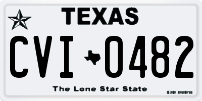 TX license plate CVI0482