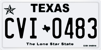 TX license plate CVI0483
