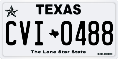 TX license plate CVI0488