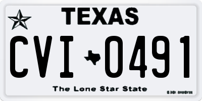 TX license plate CVI0491