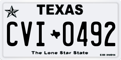 TX license plate CVI0492