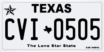 TX license plate CVI0505