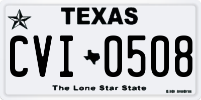 TX license plate CVI0508