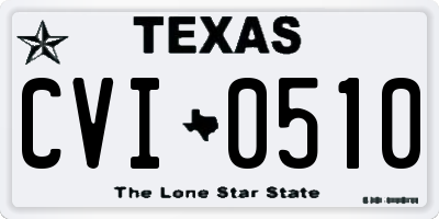 TX license plate CVI0510