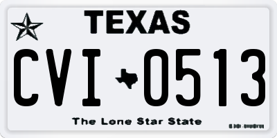 TX license plate CVI0513