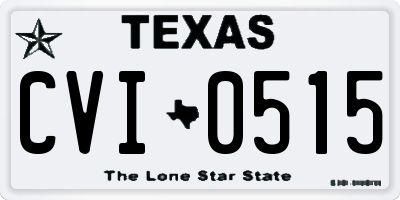 TX license plate CVI0515