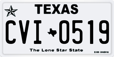 TX license plate CVI0519