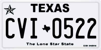 TX license plate CVI0522