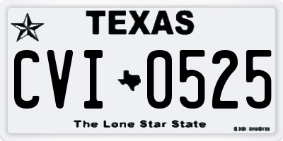 TX license plate CVI0525