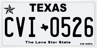 TX license plate CVI0526