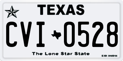 TX license plate CVI0528