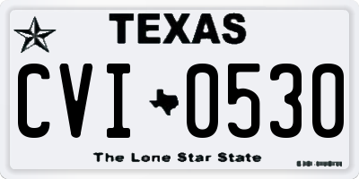 TX license plate CVI0530