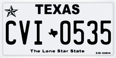 TX license plate CVI0535