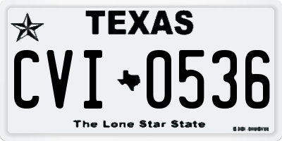 TX license plate CVI0536
