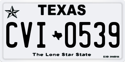 TX license plate CVI0539