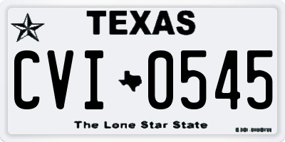 TX license plate CVI0545