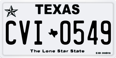 TX license plate CVI0549