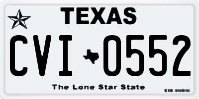 TX license plate CVI0552