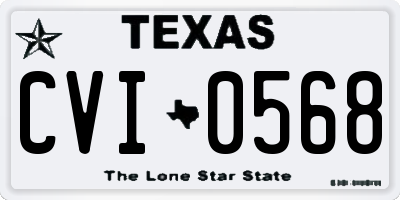 TX license plate CVI0568