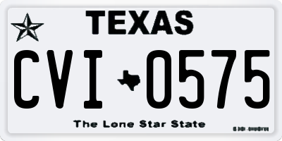 TX license plate CVI0575