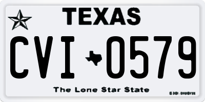 TX license plate CVI0579