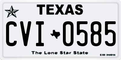 TX license plate CVI0585