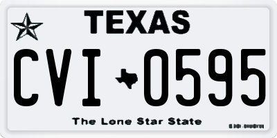 TX license plate CVI0595
