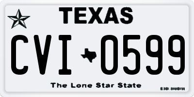 TX license plate CVI0599
