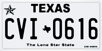 TX license plate CVI0616