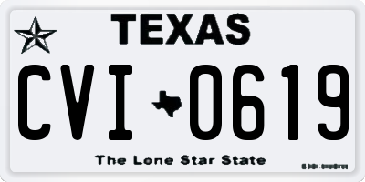 TX license plate CVI0619
