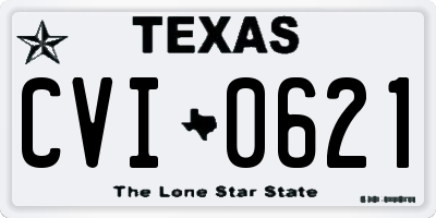 TX license plate CVI0621