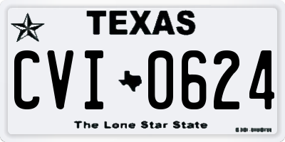 TX license plate CVI0624