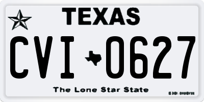 TX license plate CVI0627