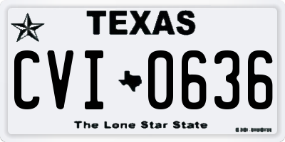 TX license plate CVI0636