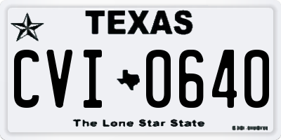 TX license plate CVI0640
