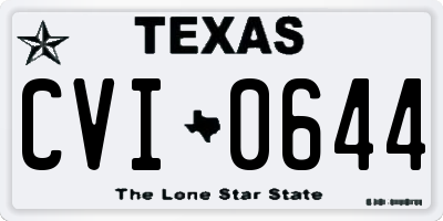 TX license plate CVI0644