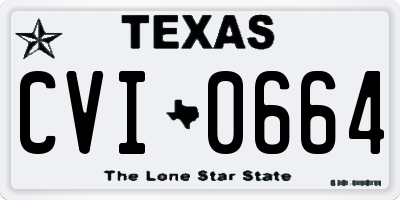 TX license plate CVI0664