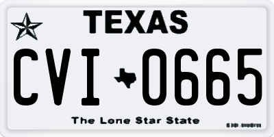 TX license plate CVI0665