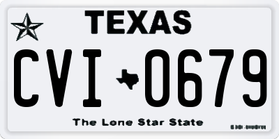 TX license plate CVI0679