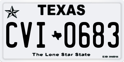 TX license plate CVI0683