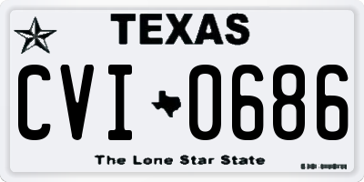 TX license plate CVI0686