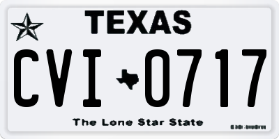 TX license plate CVI0717