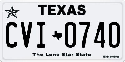 TX license plate CVI0740