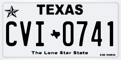 TX license plate CVI0741