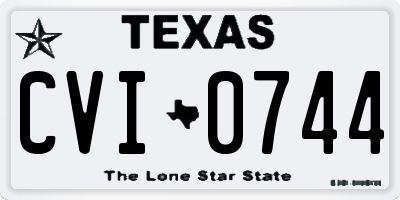 TX license plate CVI0744