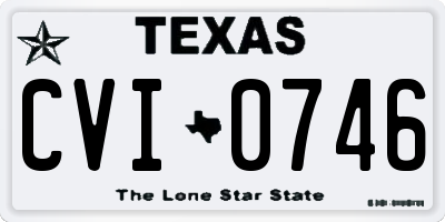 TX license plate CVI0746