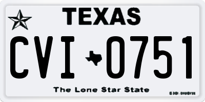 TX license plate CVI0751