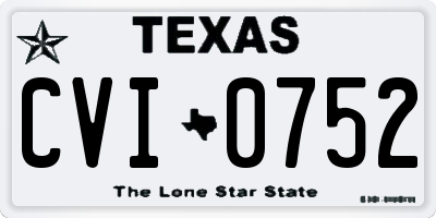 TX license plate CVI0752