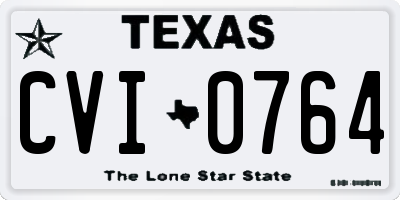 TX license plate CVI0764